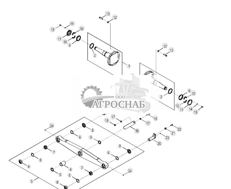 Поворотные шкворни, поперечина и детали (LGP) (механизм механического наклона под углом) (195547 - ) - ST456957 27.jpg
